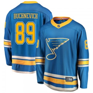 Youth Breakaway St. Louis Blues Pavel Buchnevich Blue Alternate Official Fanatics Branded Jersey