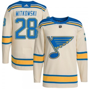 Adult Authentic St. Louis Blues Luke Witkowski Cream 2022 Winter Classic Player Official Adidas Jersey