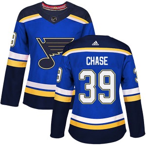 Women's Authentic St. Louis Blues Kelly Chase Blue Home Official Adidas Jersey