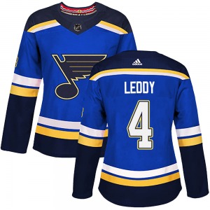 Women's Authentic St. Louis Blues Nick Leddy Blue Home Official Adidas Jersey