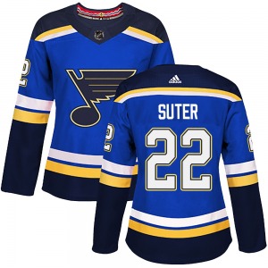 Women's Authentic St. Louis Blues Ryan Suter Blue Home Official Adidas Jersey