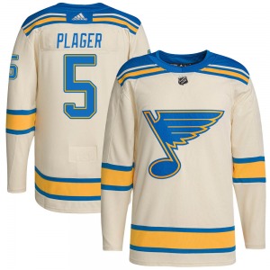 Youth Authentic St. Louis Blues Bob Plager Cream 2022 Winter Classic Player Official Adidas Jersey
