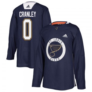 Adult Authentic St. Louis Blues Will Cranley Blue Practice Official Adidas Jersey