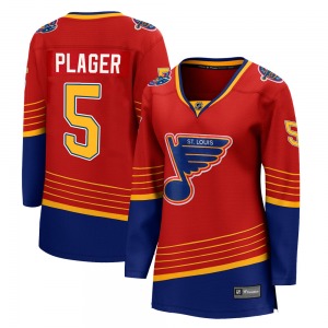 Women's Breakaway St. Louis Blues Bob Plager Red 2020/21 Special Edition Official Fanatics Branded Jersey