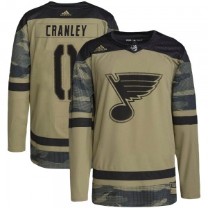 Youth Authentic St. Louis Blues Will Cranley Camo Military Appreciation Practice Official Adidas Jersey